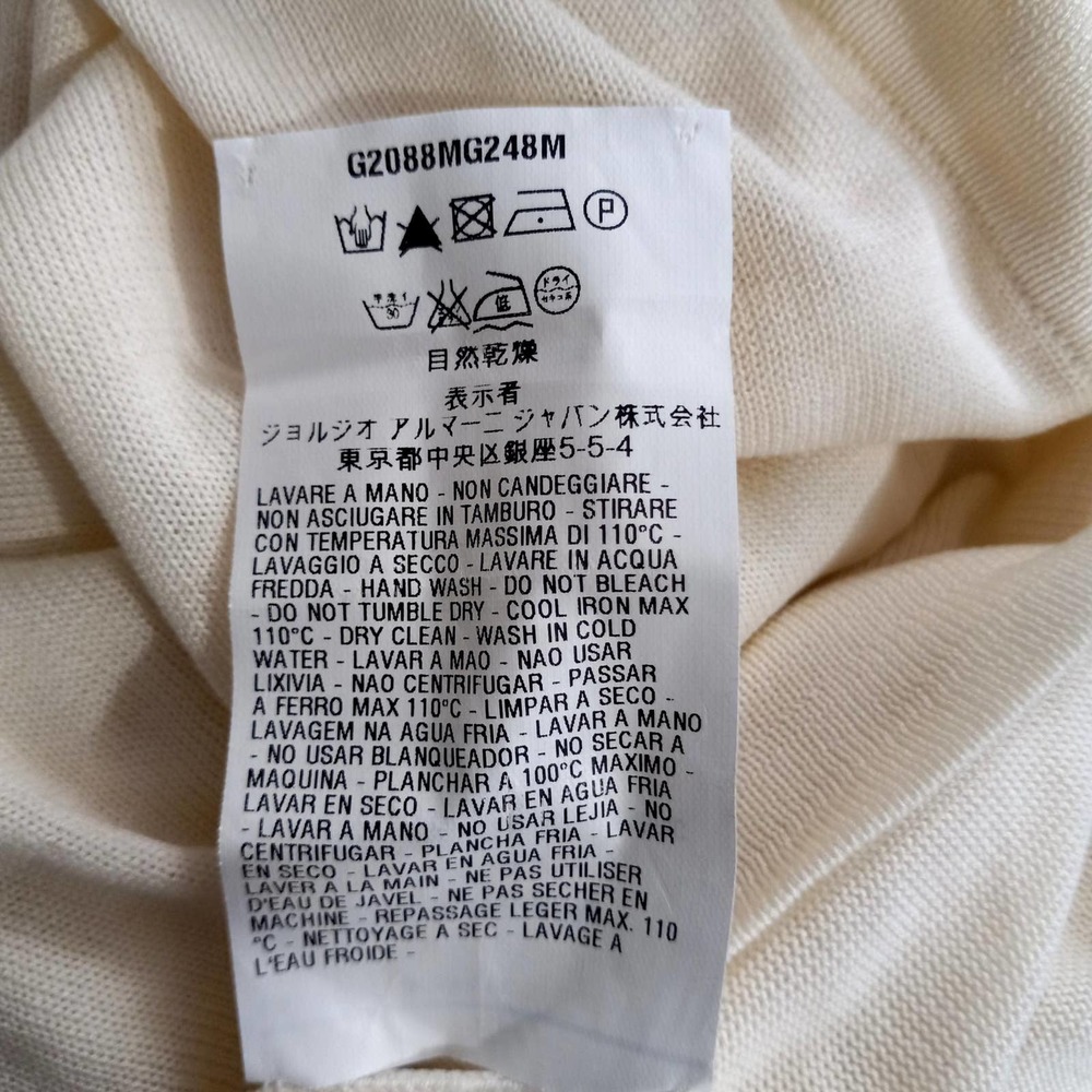 Emporio Armani White V-Neck Silk Blend Sweater Italian Size 40 US 4 - Picture 9 of 9